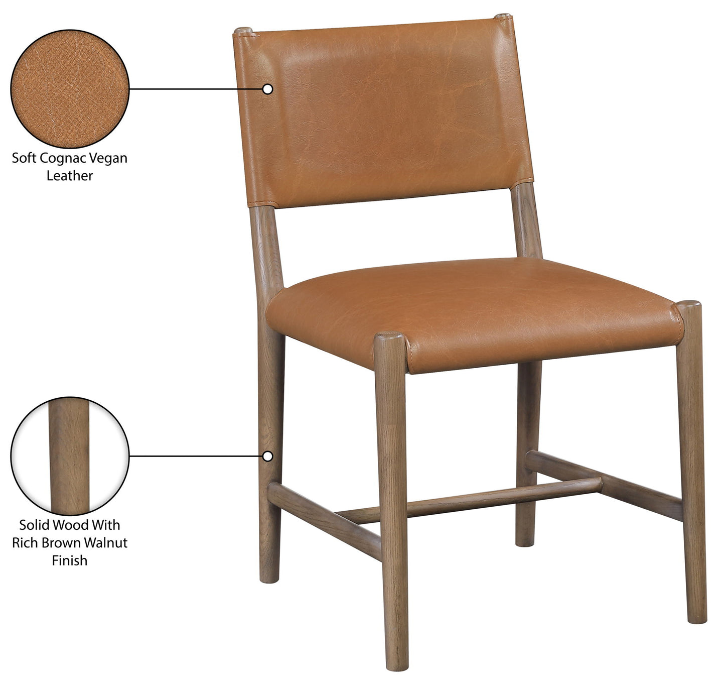 Andie - Upholstered Dining Chair (Set of 2) - Brown Base