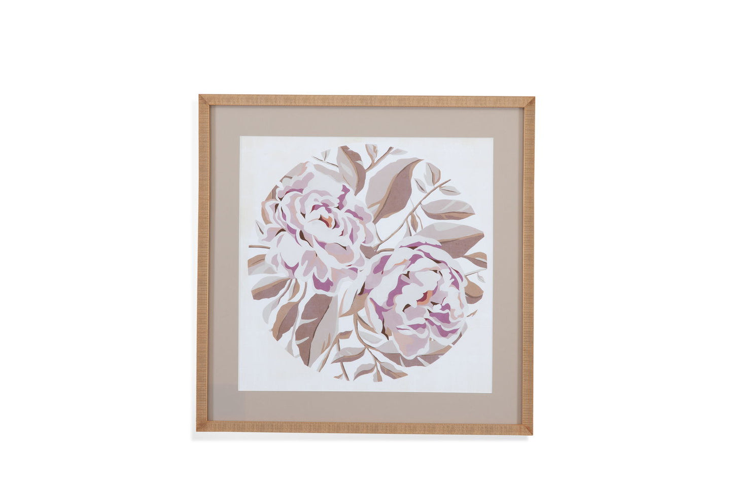 Eye Of Peony II Framed Print - Beige