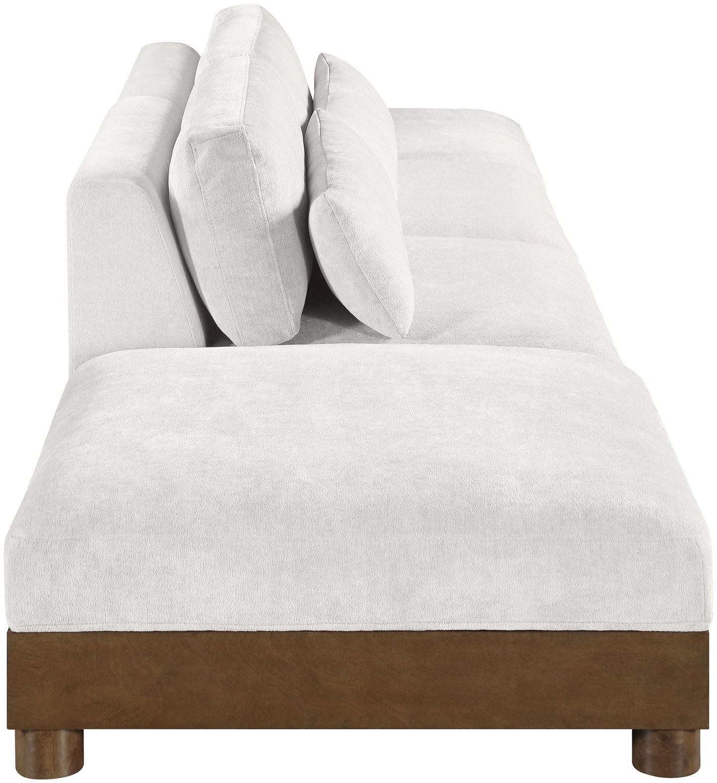 Turin - Chenille Fabric Upholstered Modular Sectional - Cream