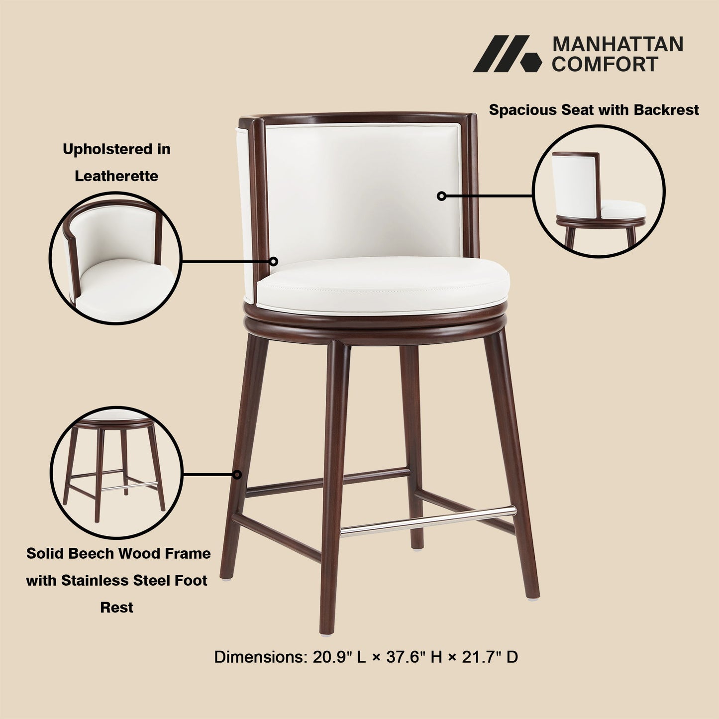 Manhattan Evalyn - Counter Stool