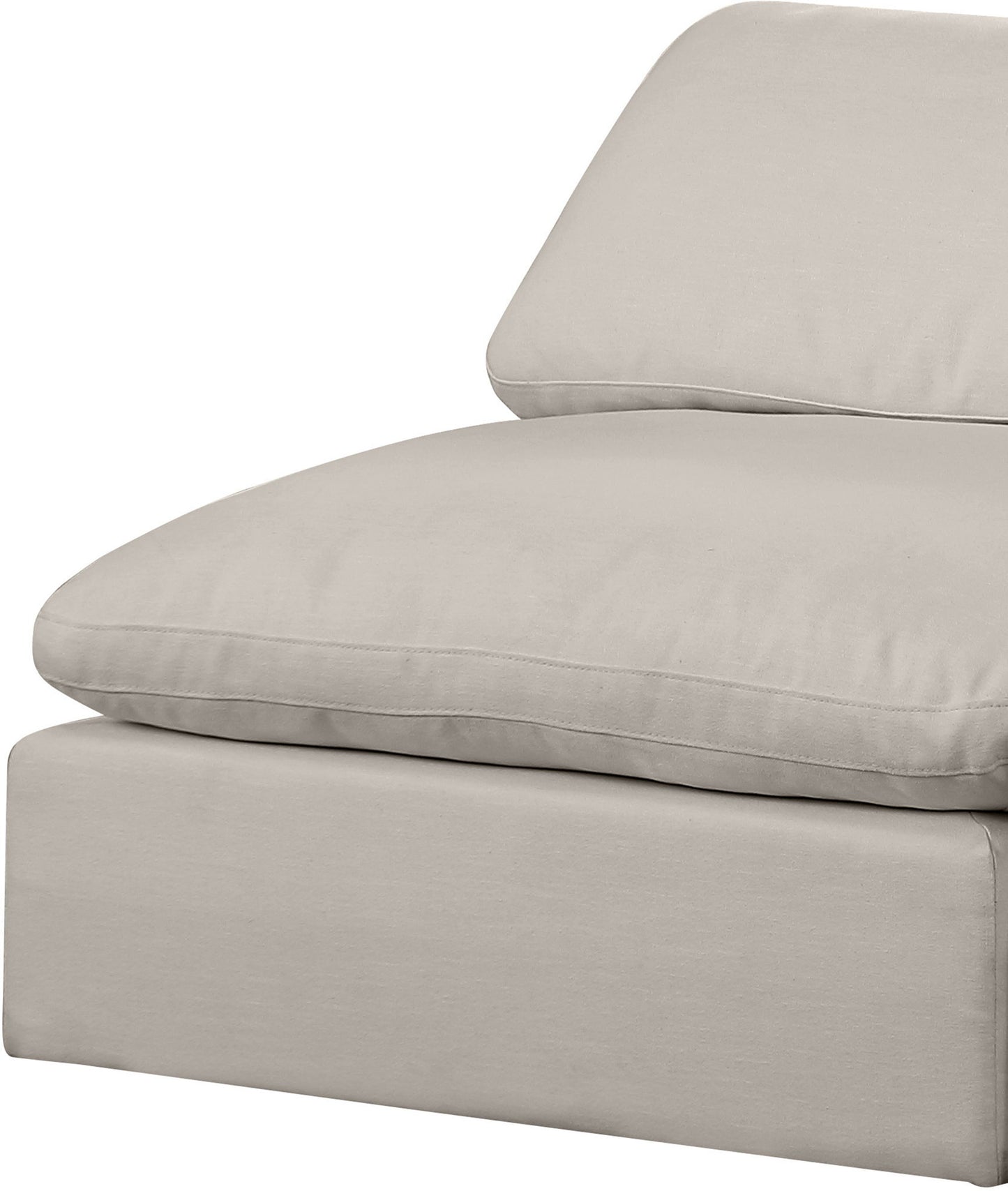 Comfy - Linen Modular Armless Sofa 2 Seats