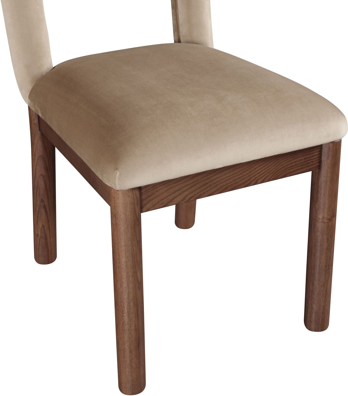 Conrad - Velvet Dining Chair With Brown Legs