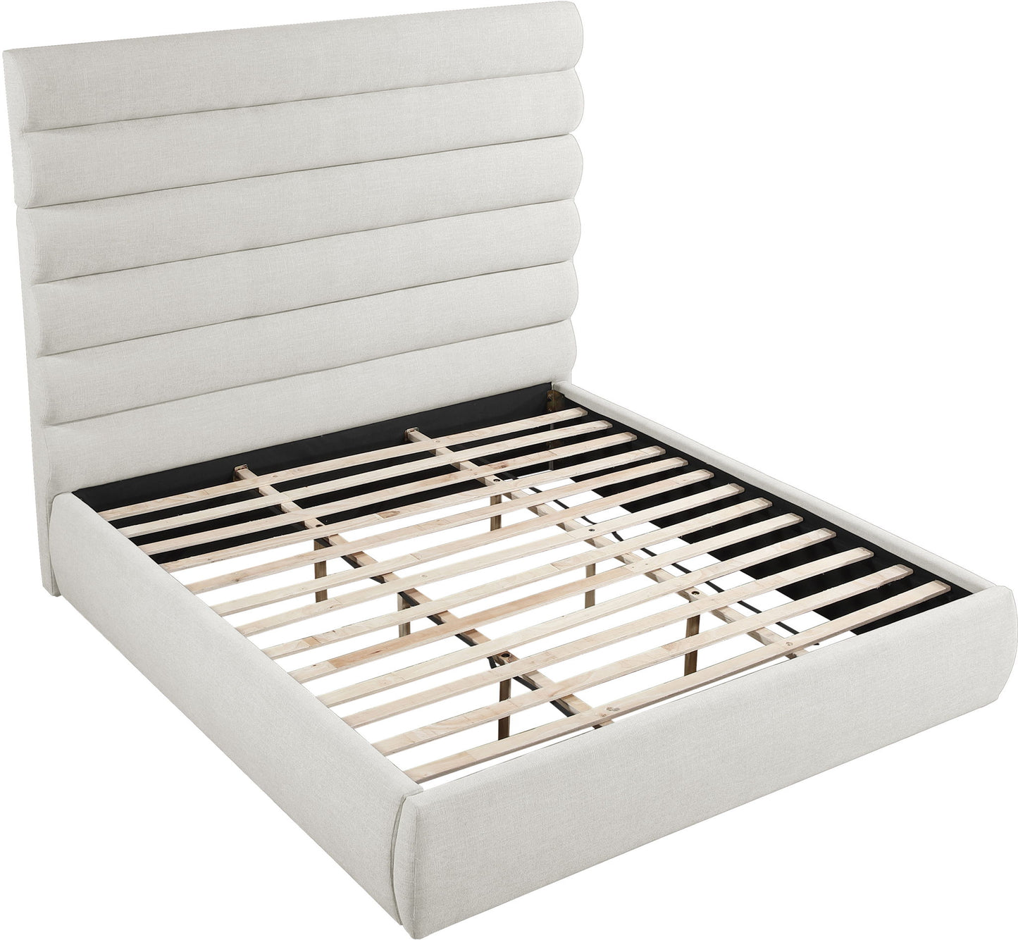 Adam - Linen Fabric Bed With 70.5" Headboard
