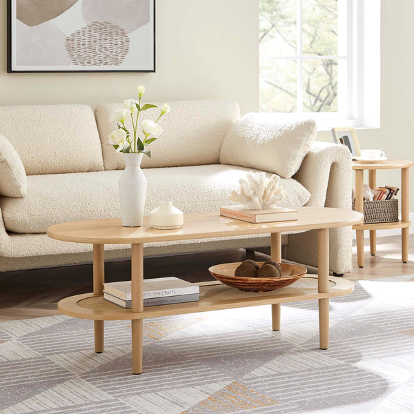 Torus Oval Coffee Table - Oak