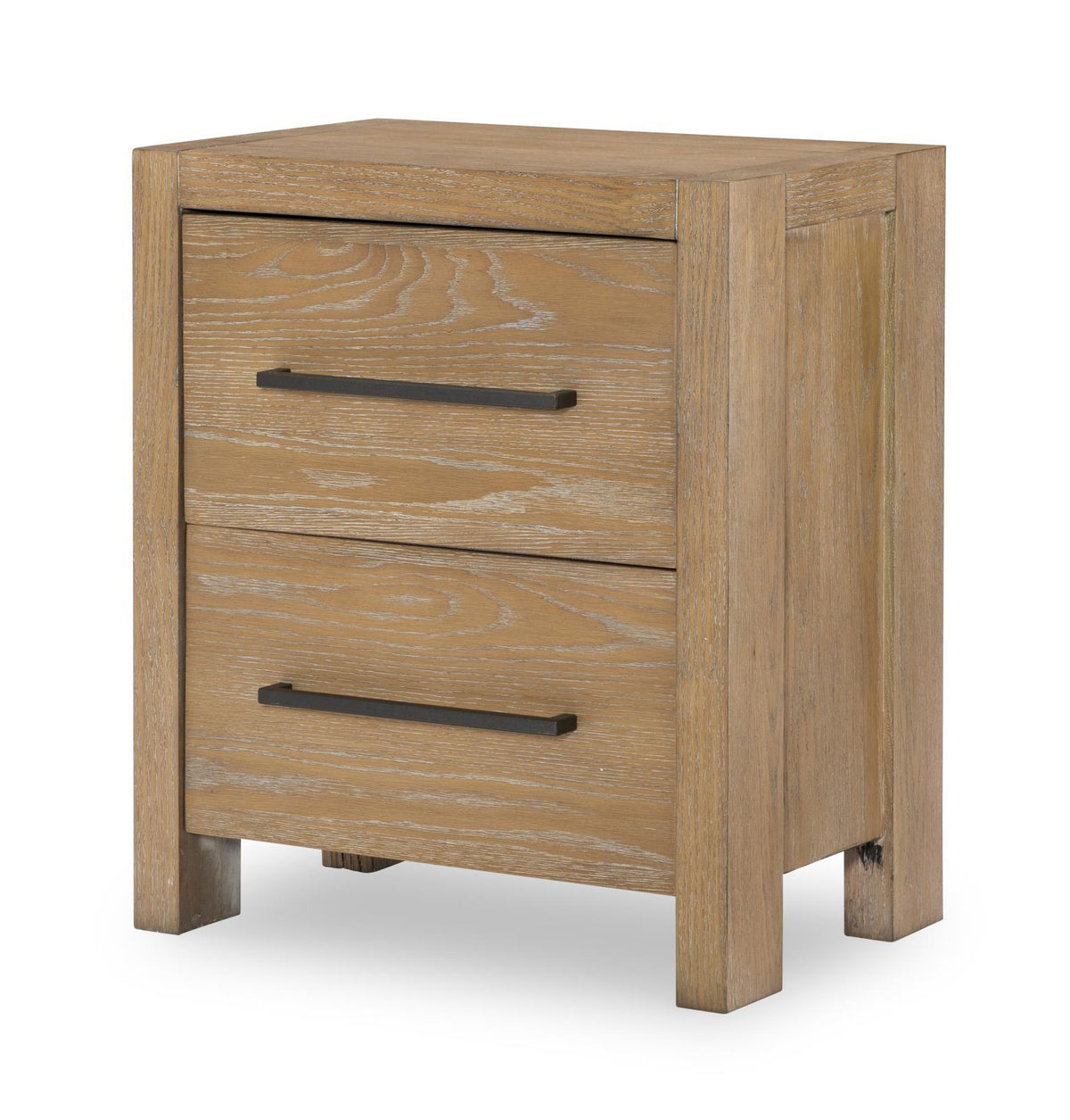 Horizons - 2 Drawers Nightstand - Weathered Oak