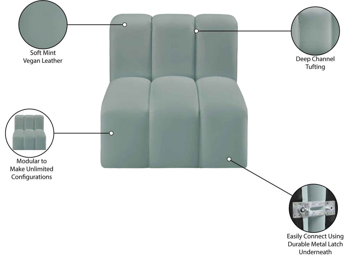 Arc - Faux Leather Straight Chair
