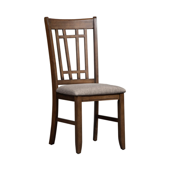 Santa Rosa - Lattice Back Side Chair - Antique Honey