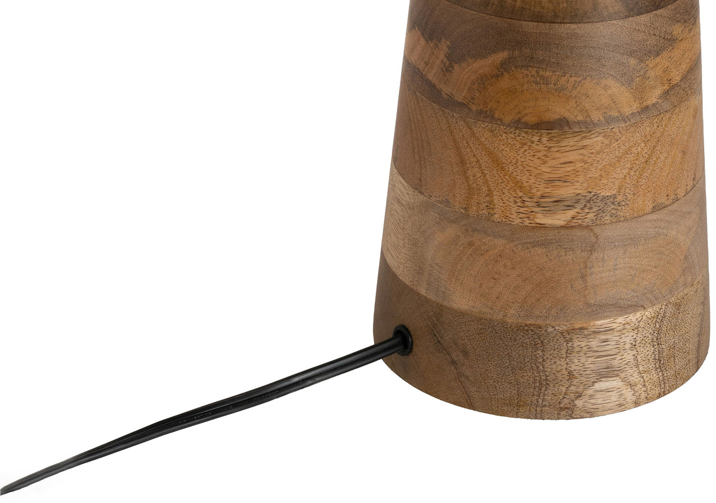Juniper - Mango Wood Base And Linen Textured Fabric Shade Table Lamp