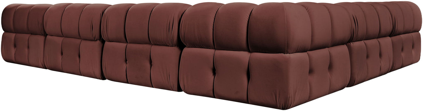 Orin - L-Shaped Velvet 6 Piece Modular Sectional
