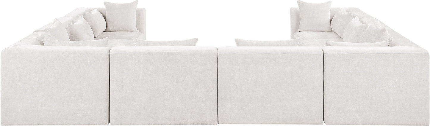 Stellar - 8 Piece Chenille Fabric Upholstered Modular Sectional