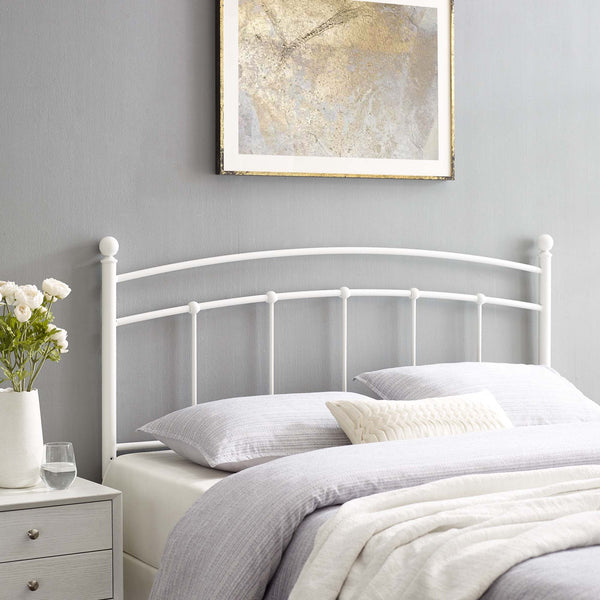 Abigail Metal Headboard - Full, White