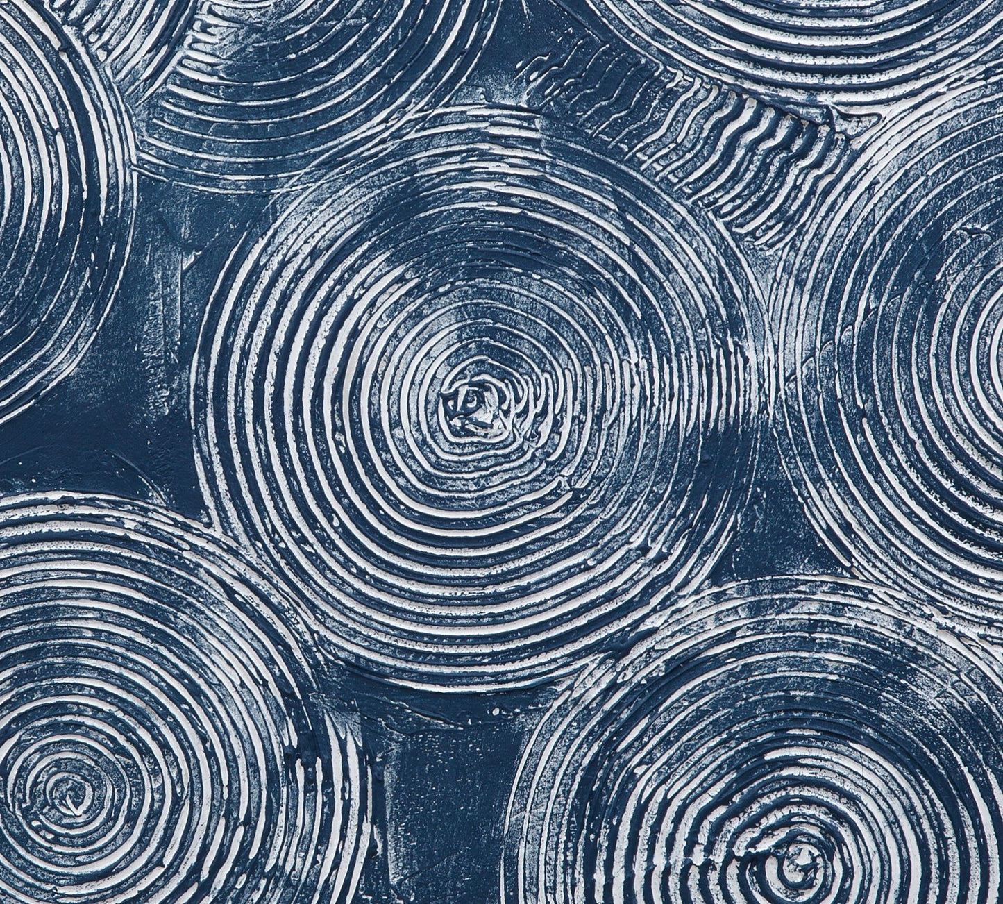 Framed Canvas Indigo Spiral - Gallery Wrapped