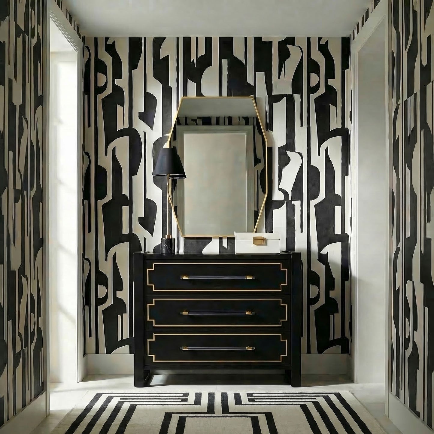 Naomi - Table Lamp - Black / Gold