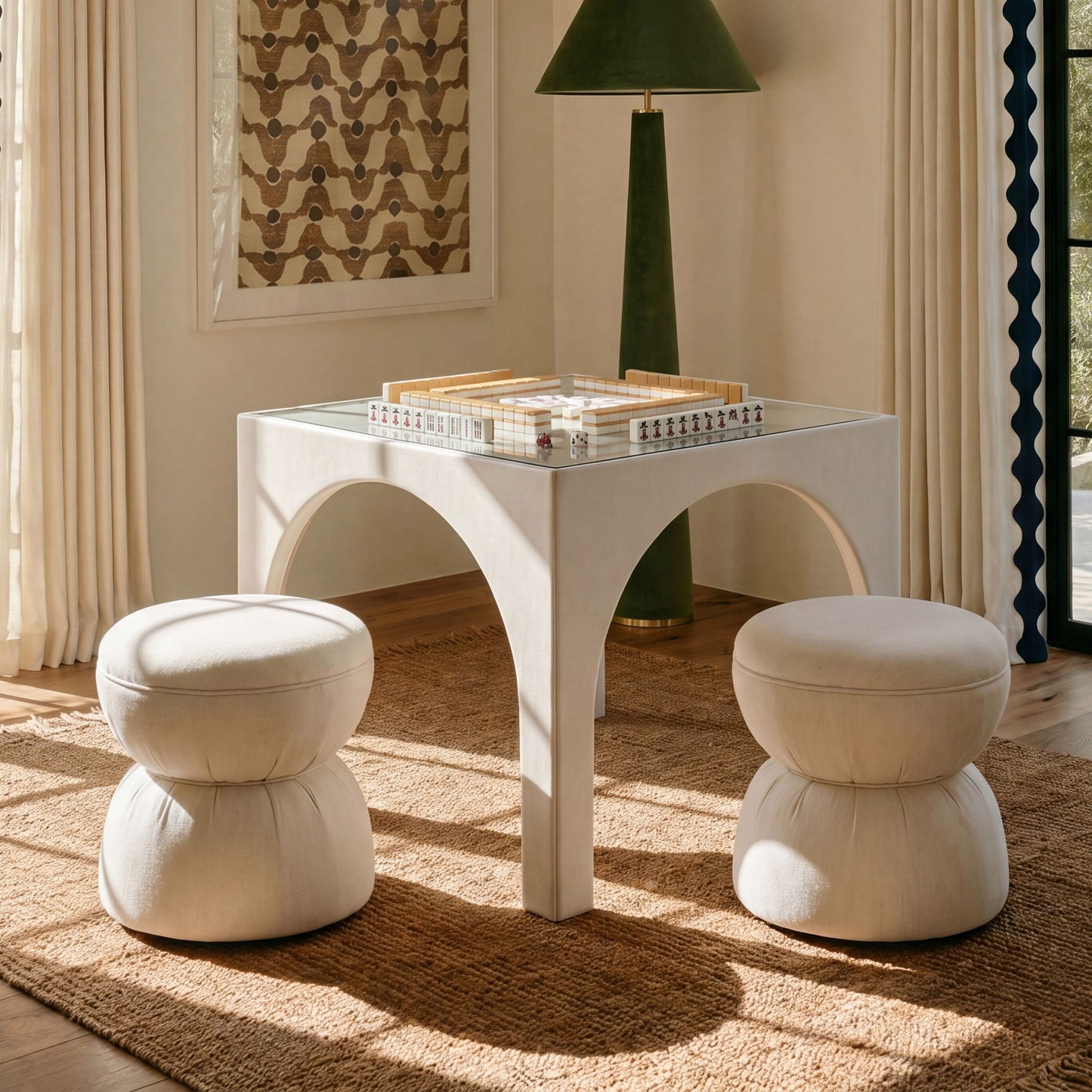 Tomlin - Gaming Ruched Ottoman