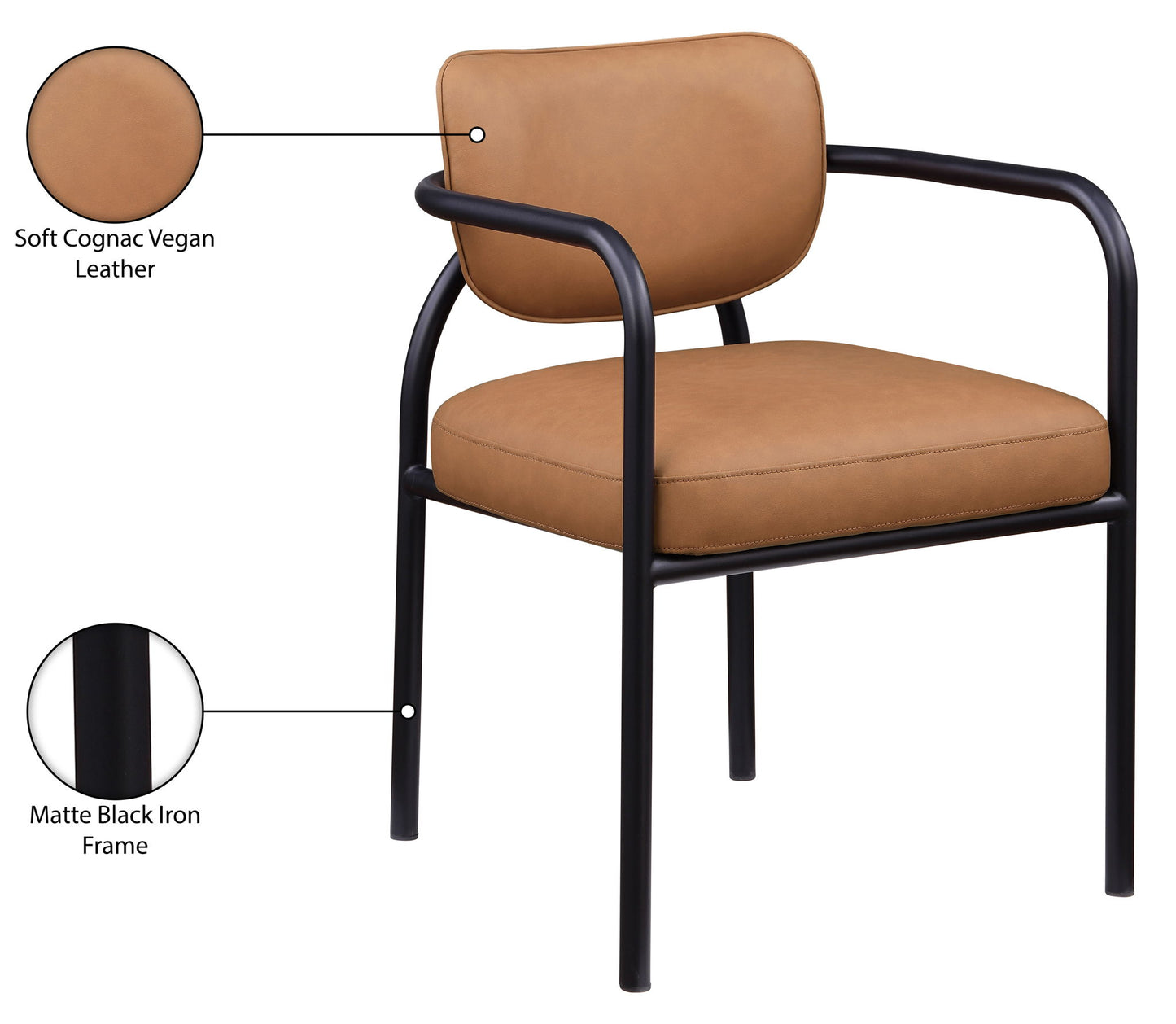 Serava - Vegan Leather Upholstered Dining Chair (Set of 2)
