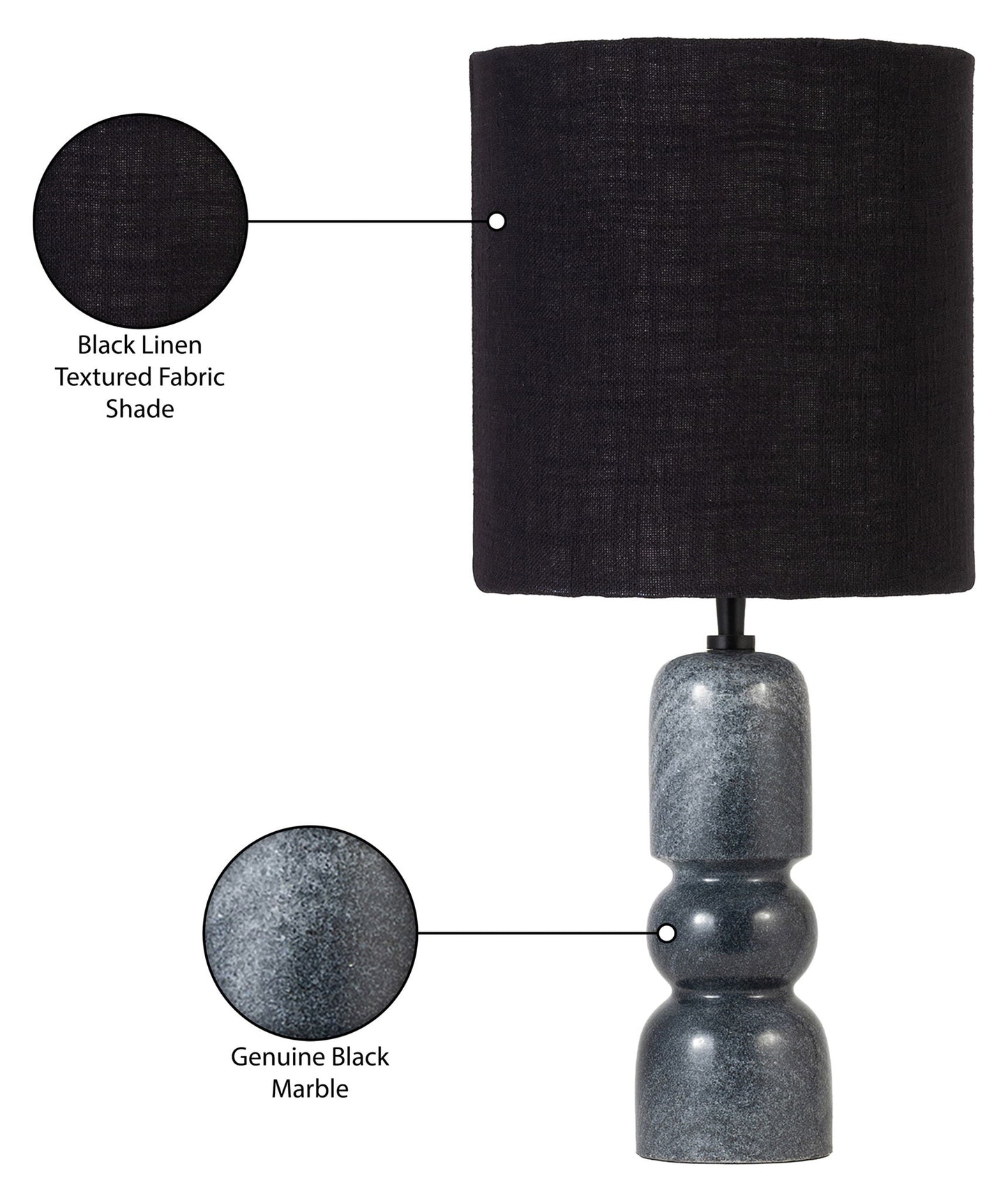 Paros - Base And Linen Textured Fabric Shade Table Lamp