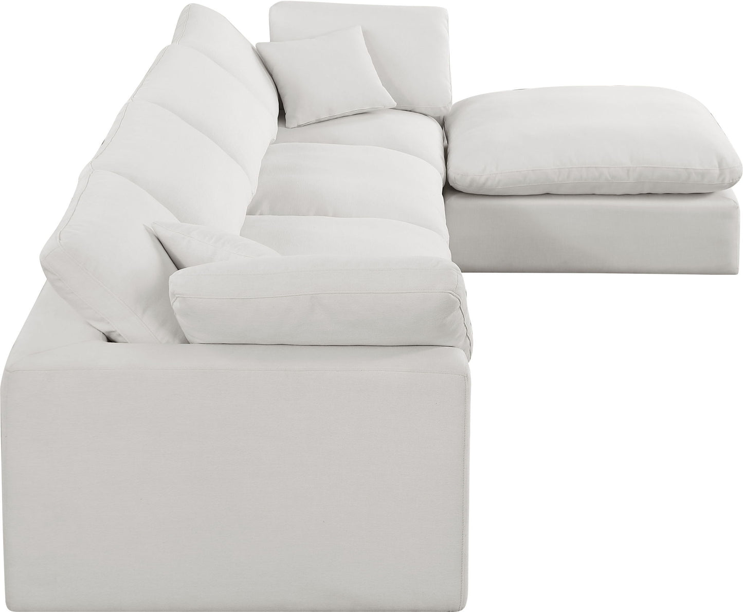 Comfy - 5 Piece Linen Modular Sectional With Chaise