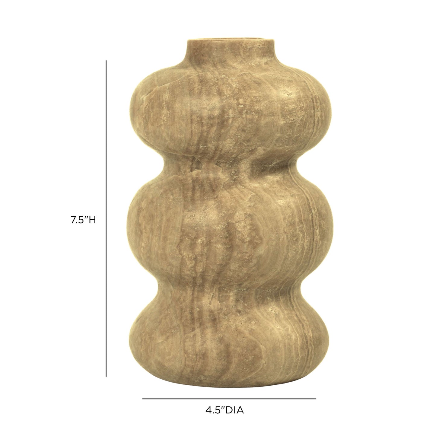 Marble Swell Vase - Dark Onyx
