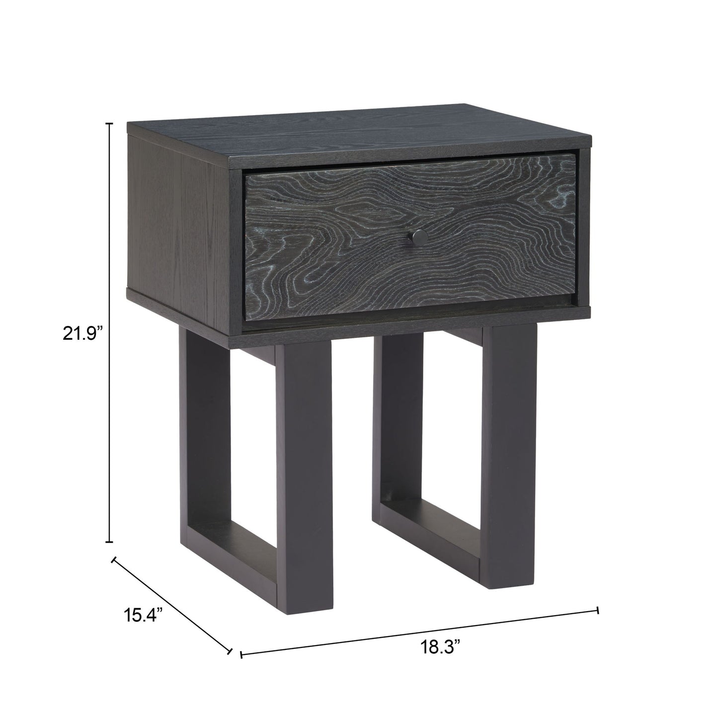 Gus - Nightstand - Black