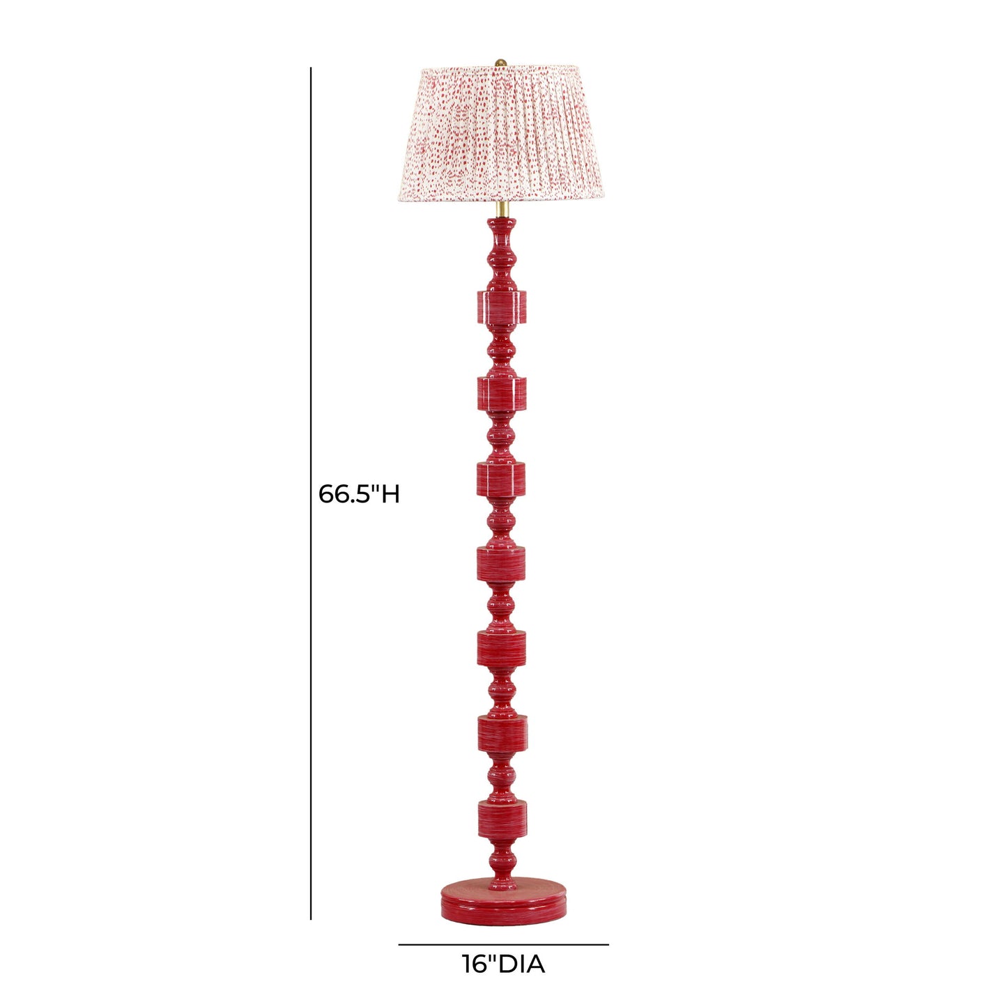 Peggy - Spotted Floor Lamp - Pink