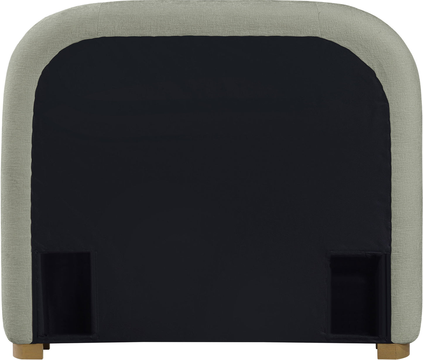 Vaughn - Chenille Bed With Natural Base