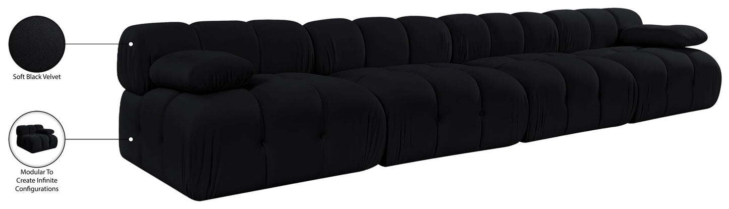 Orin - Velvet 4 Piece Modular Sofa