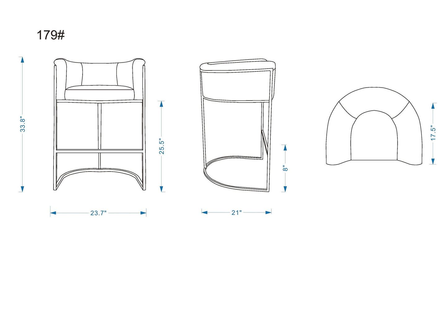 Manhattan Cosmopolitan - Counter Stool
