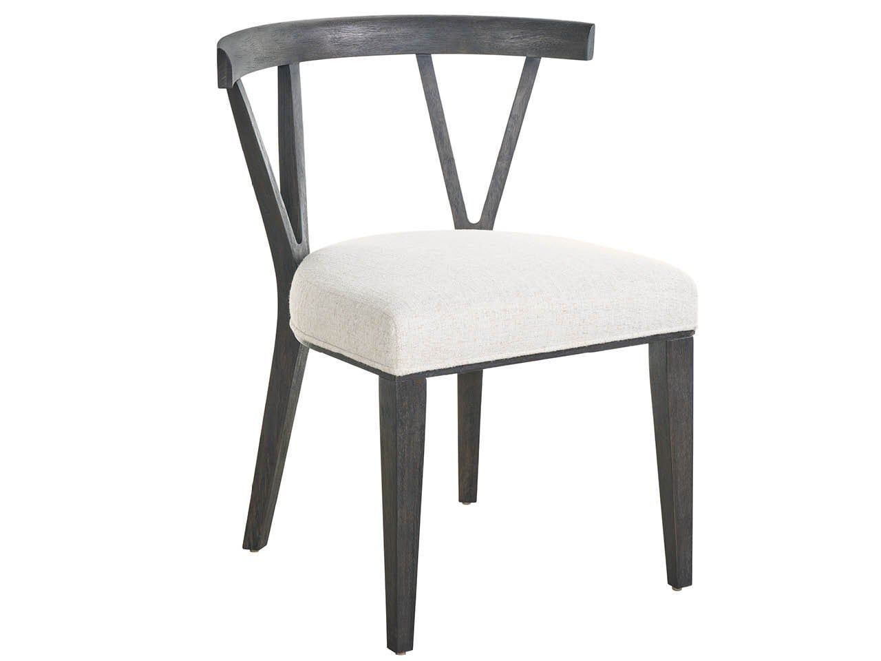 Dwell - Basalt Side Chair (Set of 2) - Dark Gray / White