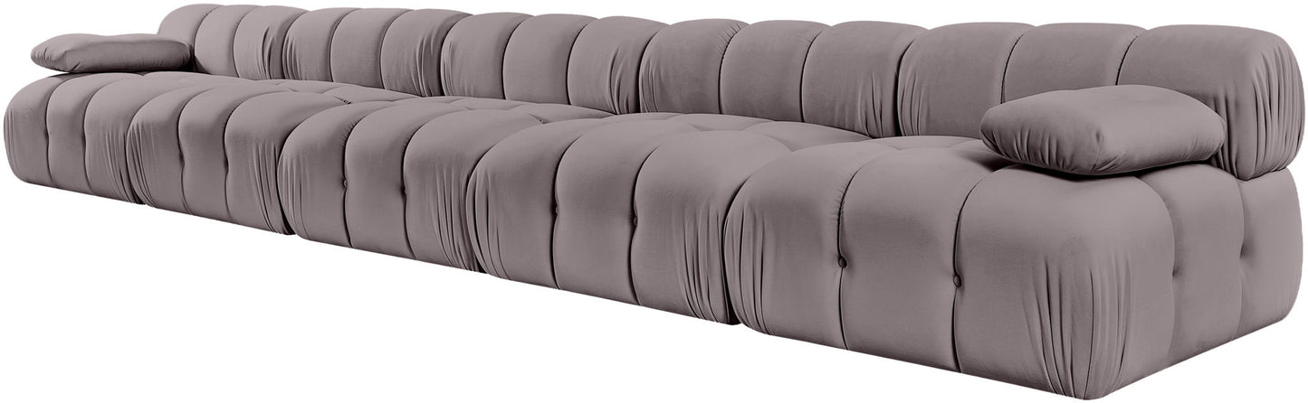 Orin - Velvet 5 Piece Modular Armless Sofa