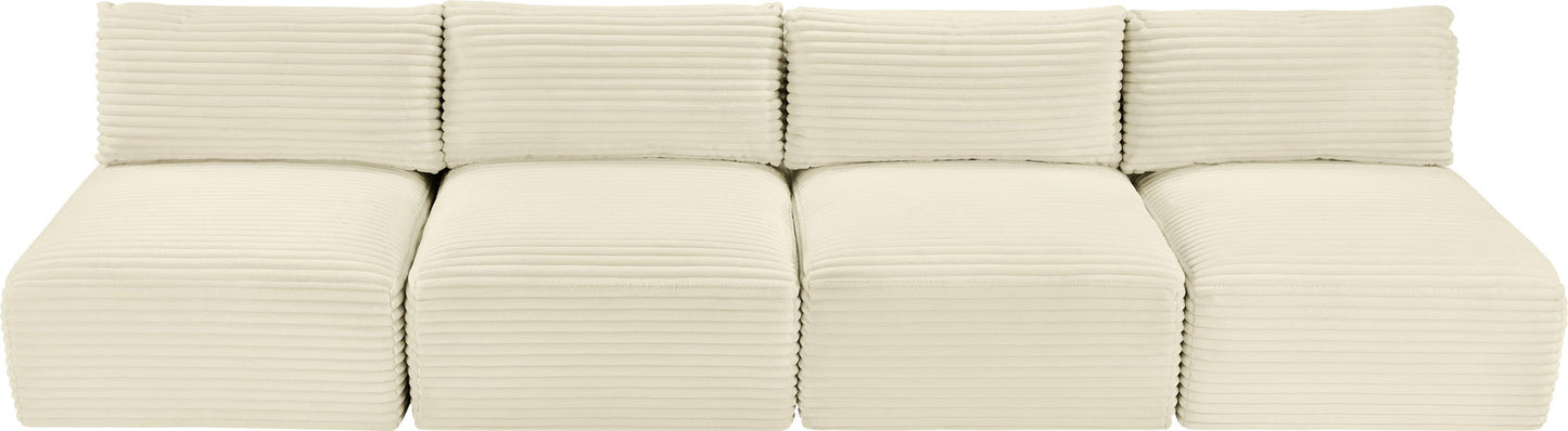 Shaggy - 4 Seat Modular Armless Sofa