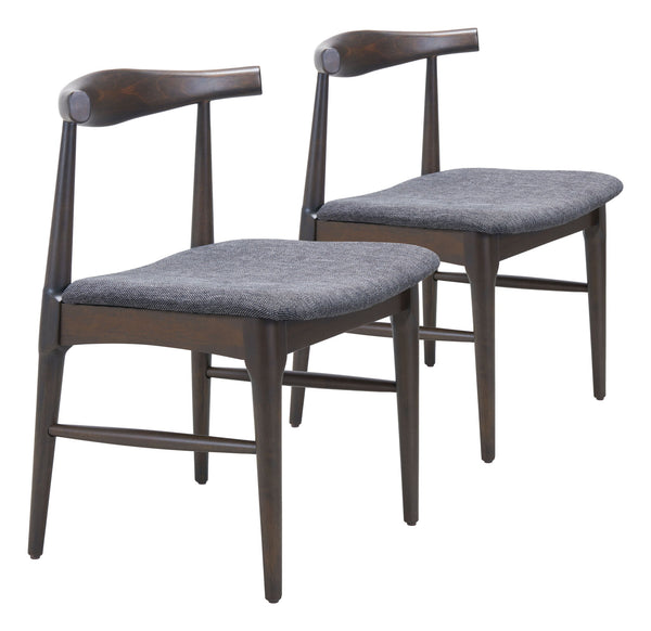 Tuzka - Dining Chair (Set of 2) - Gray / Espresso