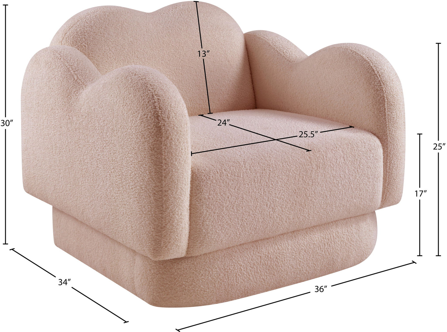 Bloom - Teddy Fabric Chair
