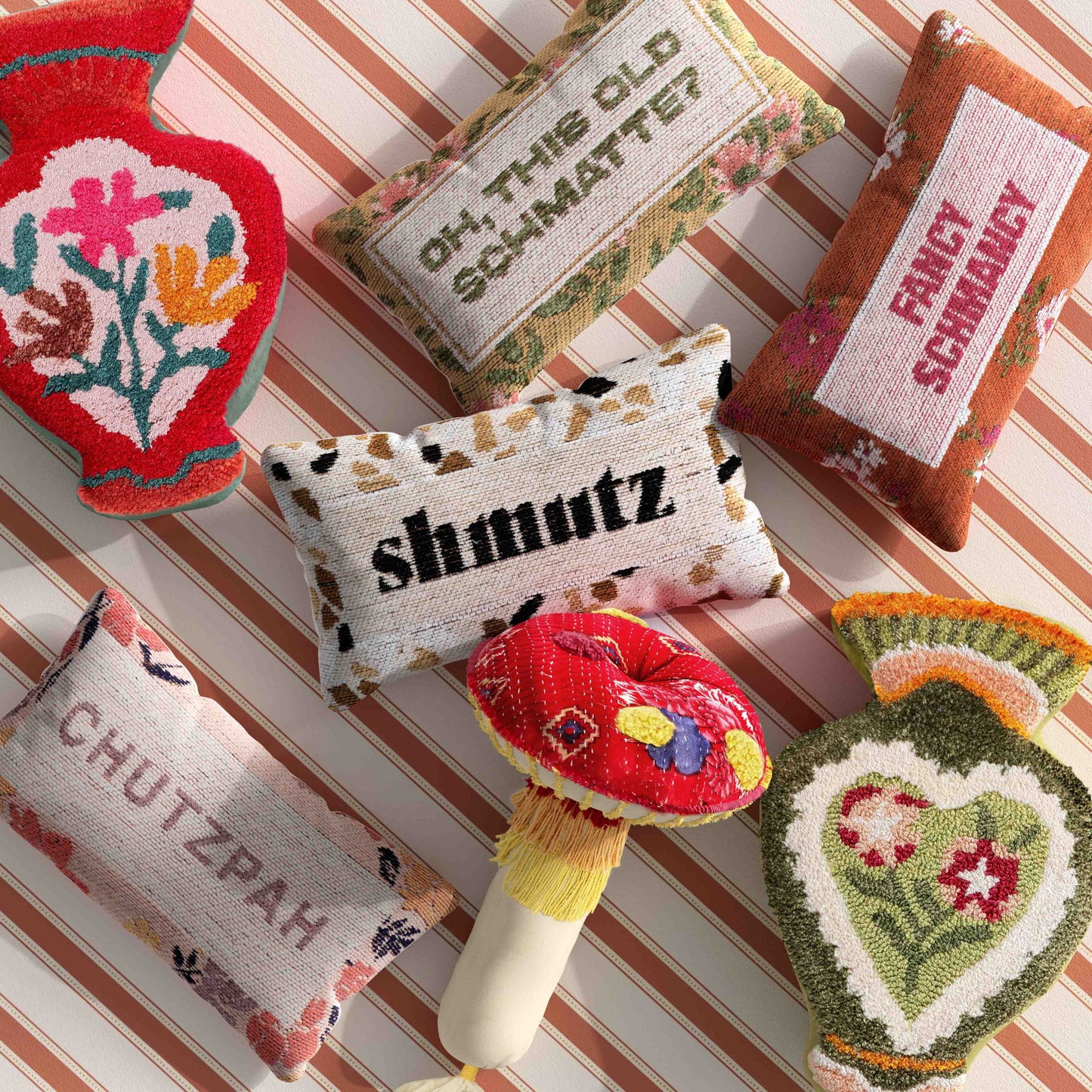 Judaica - Fancy Schmancy Pillow - Multi