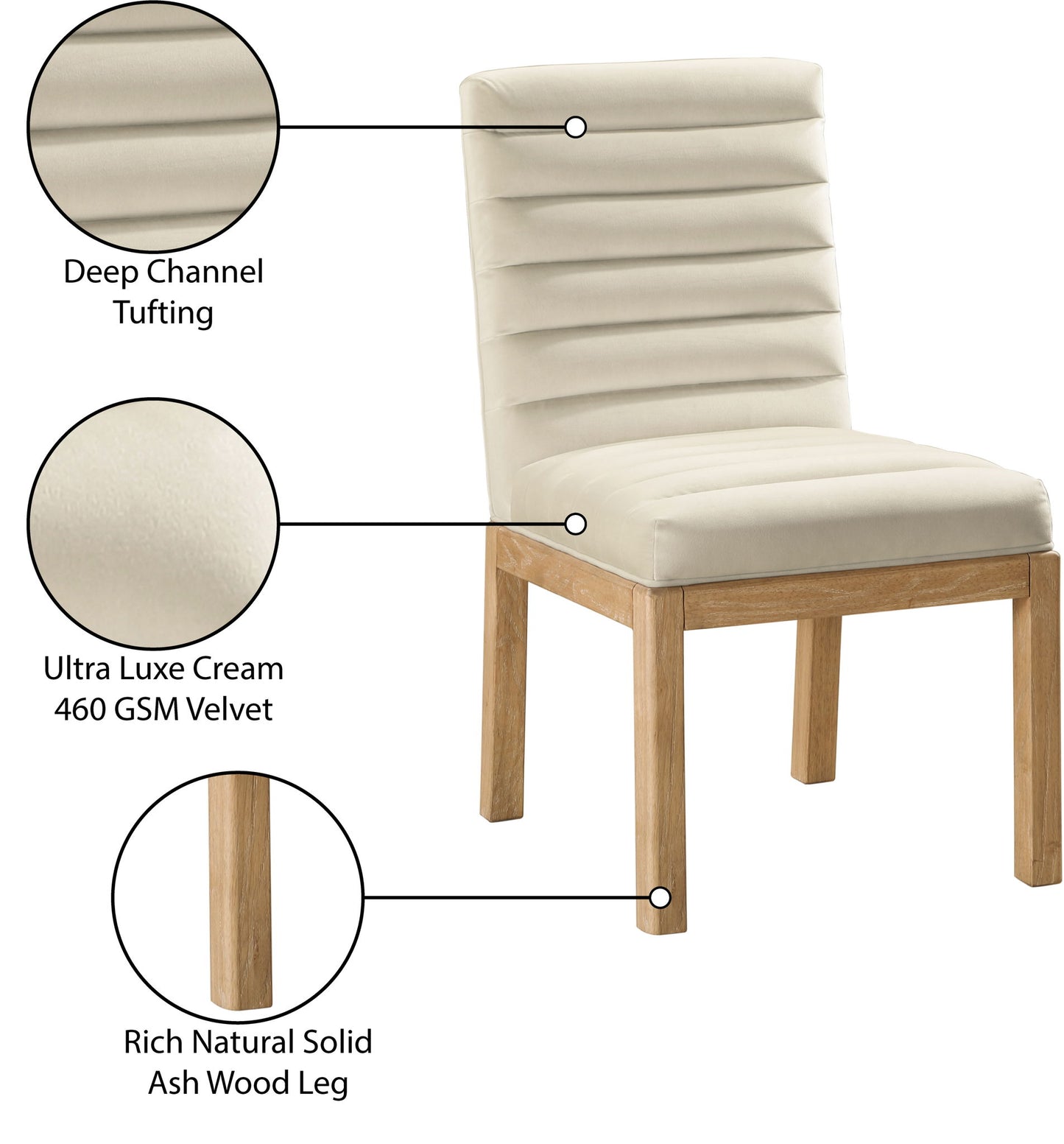 Evelyn - Dining Chair With Natural Legs