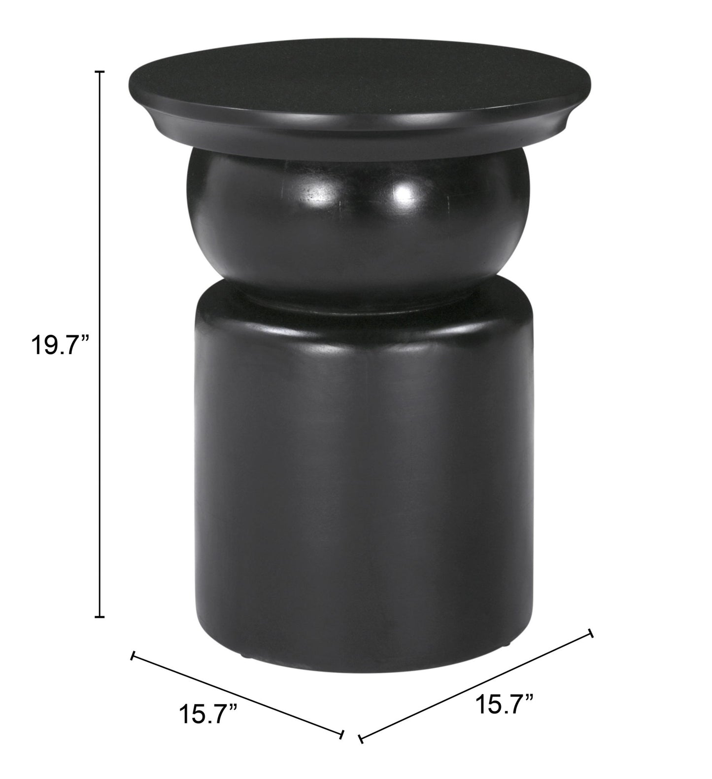 Colombo - Side Table - Black