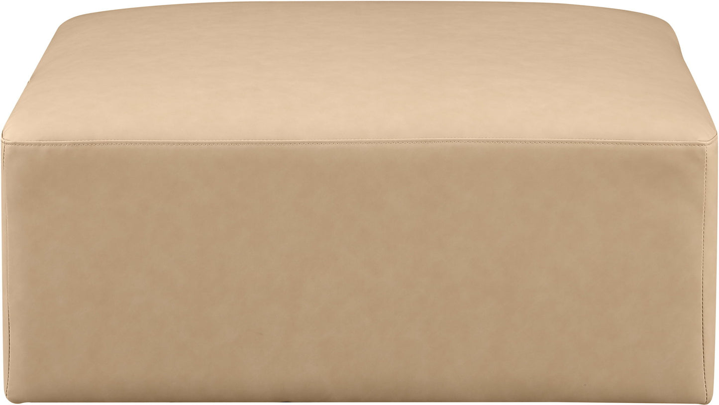 Cube - Ottoman - Tan