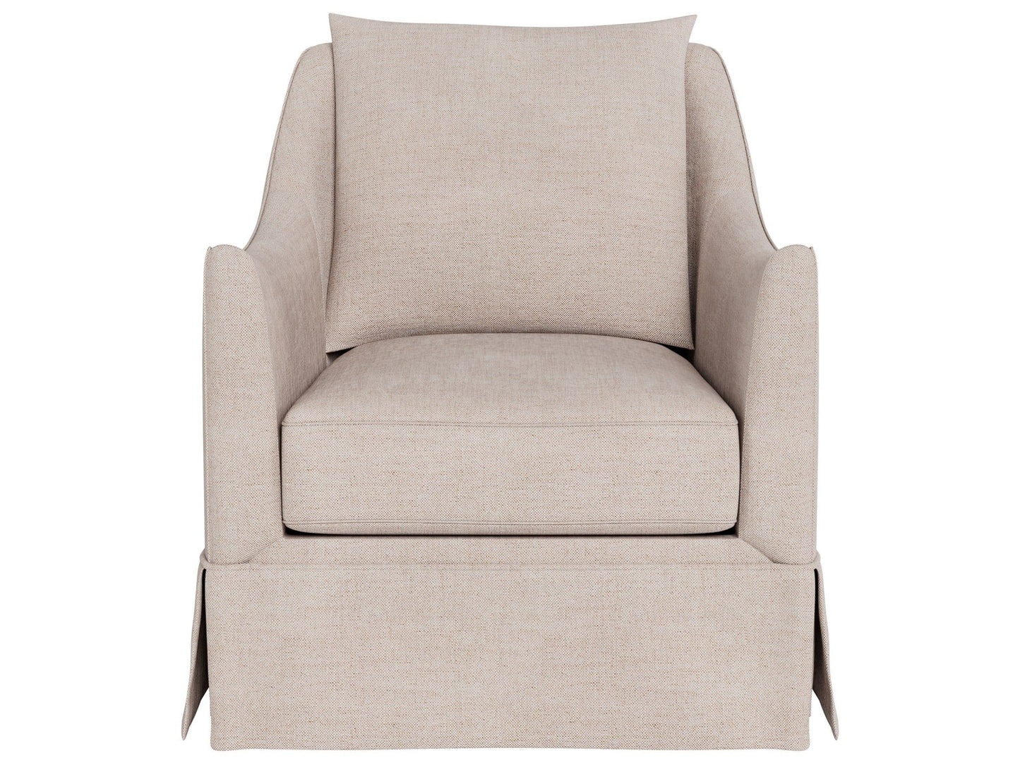 Portia - Skirted Swivel Chair, Special Order - Beige