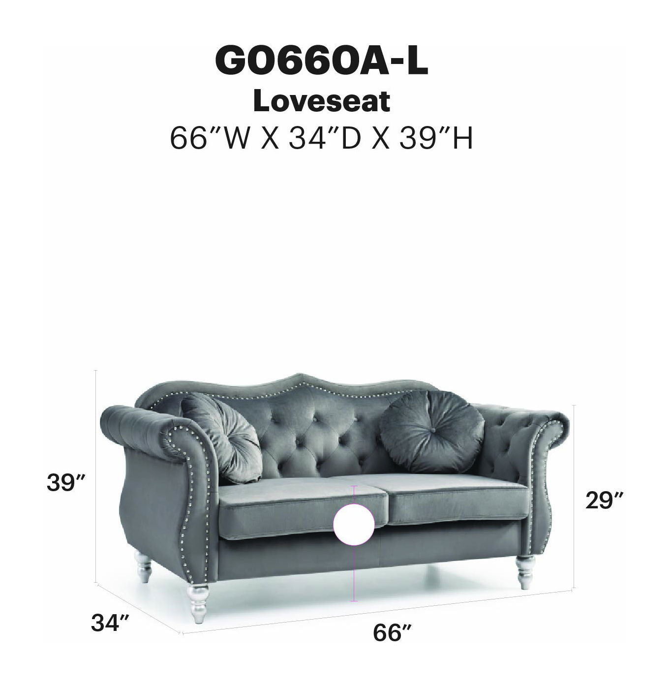 Glory Furniture - Hollywood - Loveseat
