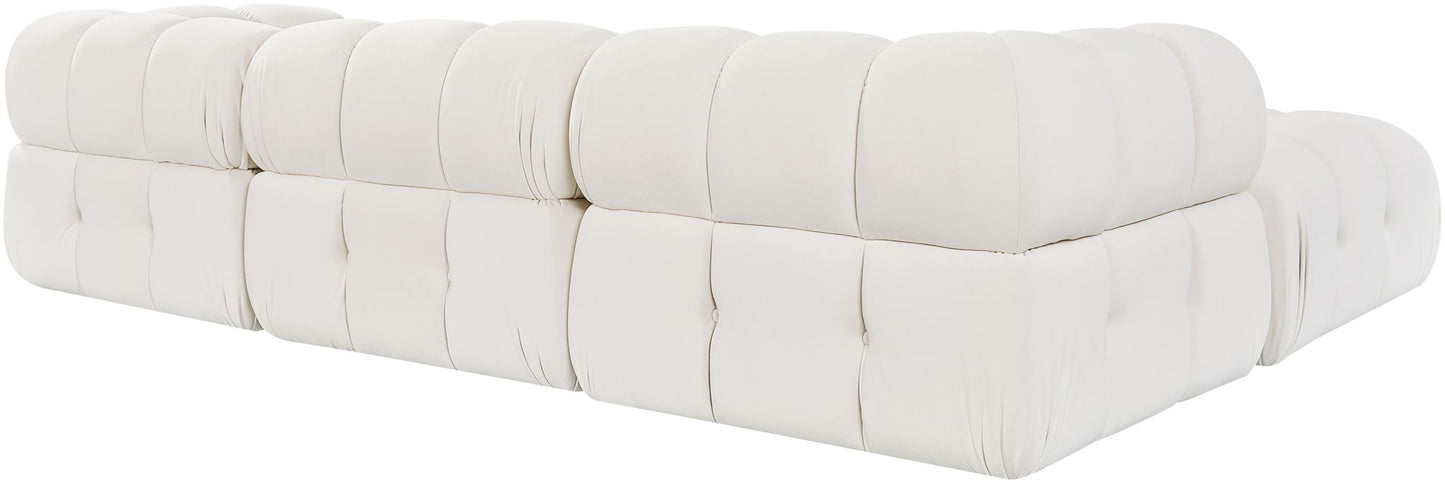 Orin - Velvet 4 Piece Modular Sectional With Chaise