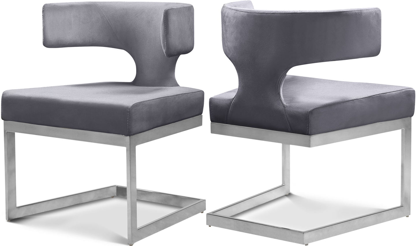 Alexandra - Dining Chair with Chrome Legs