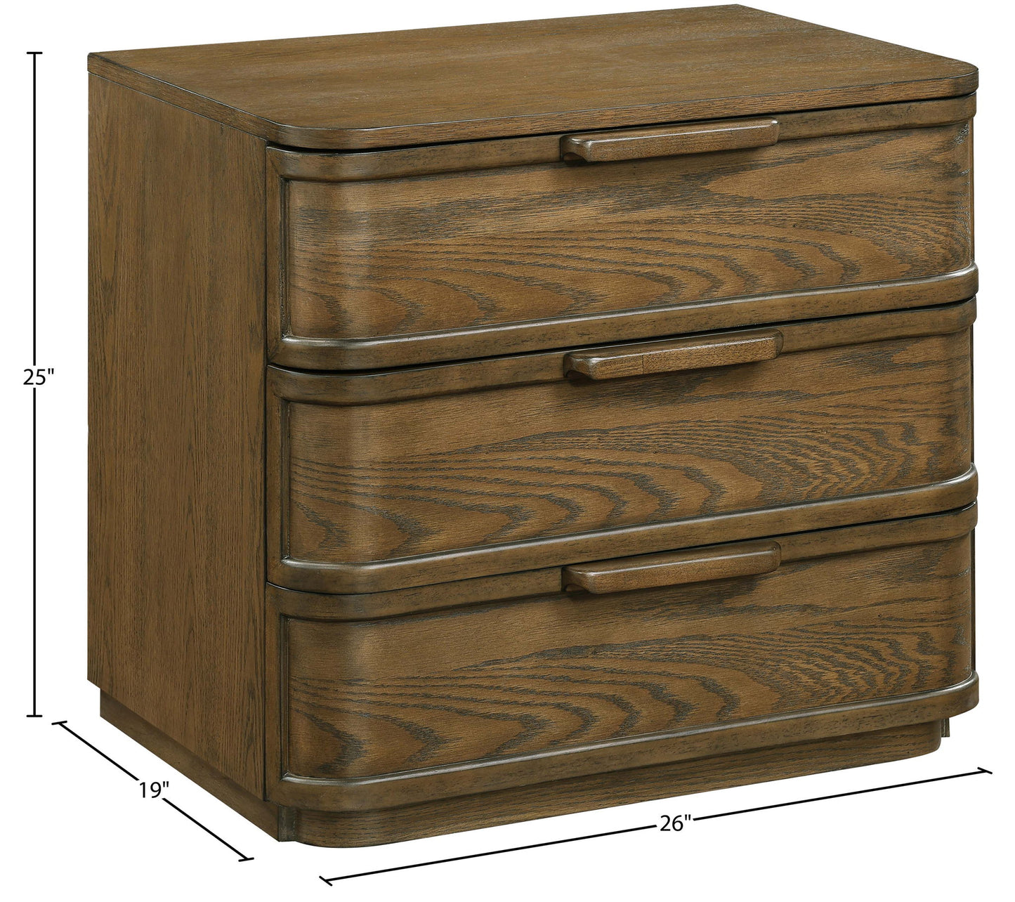 Tiberio - Oak Veneer And Solid Wood Nightstand