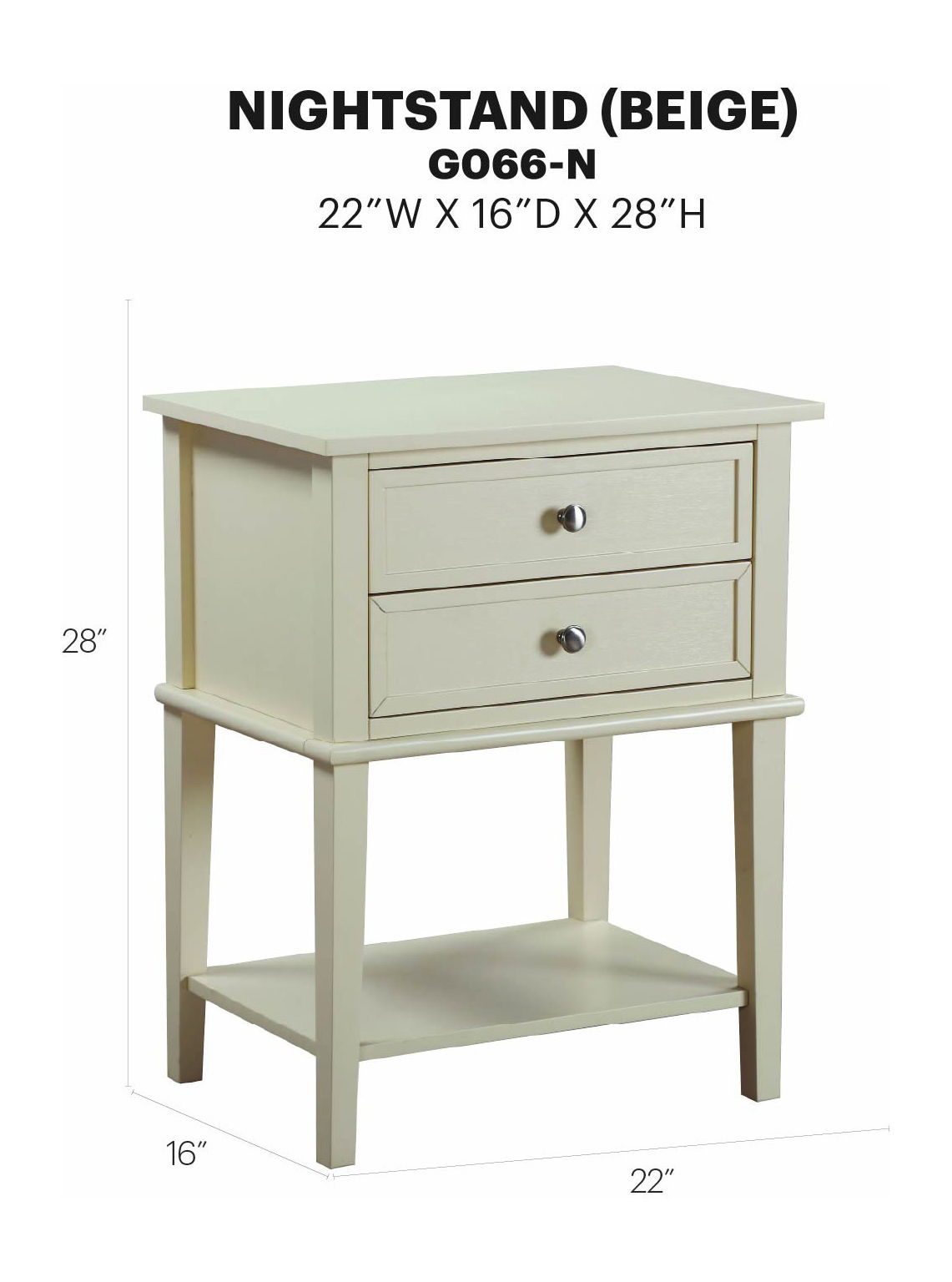 Glory Furniture - Newton - Nightstand
