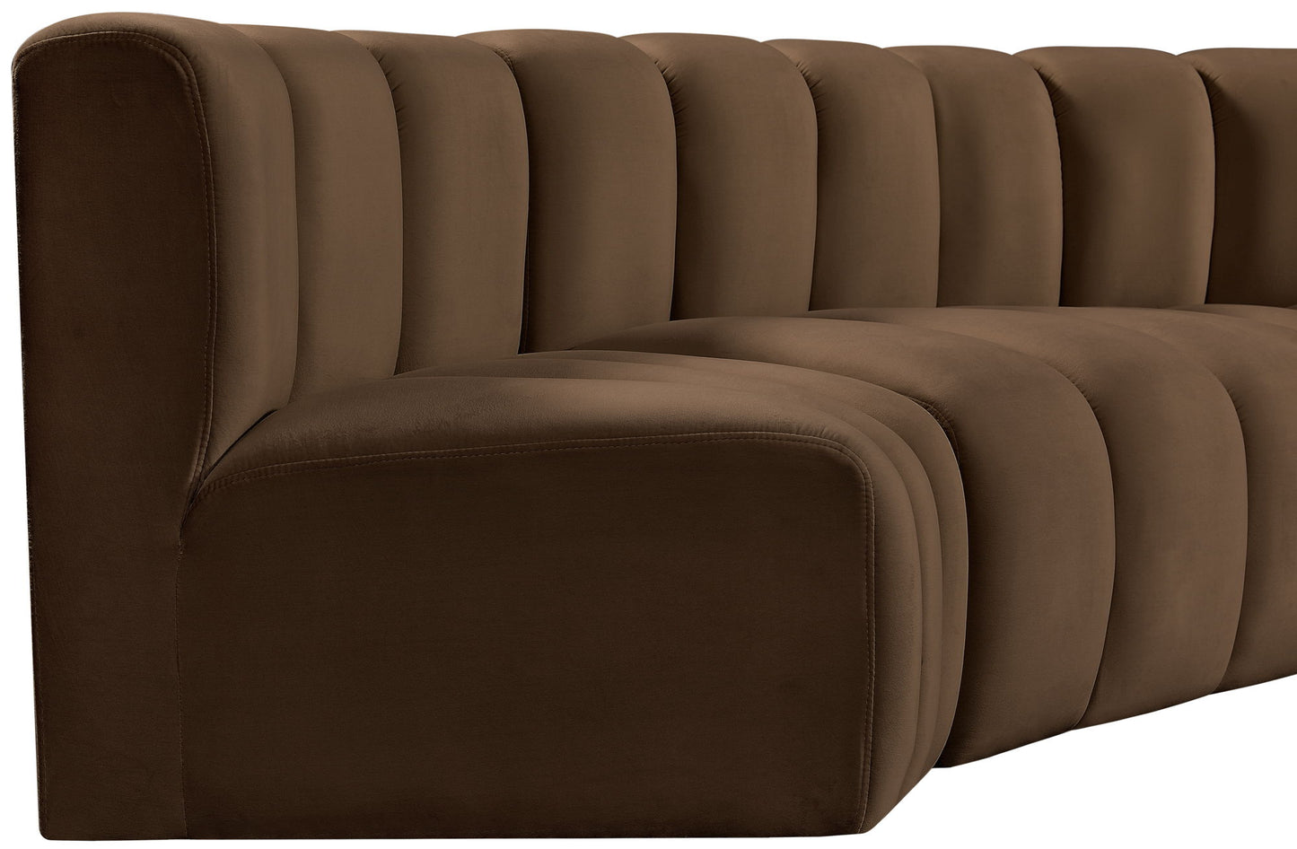 Arc - Velvet 8 Piece Curved Modular Sofa