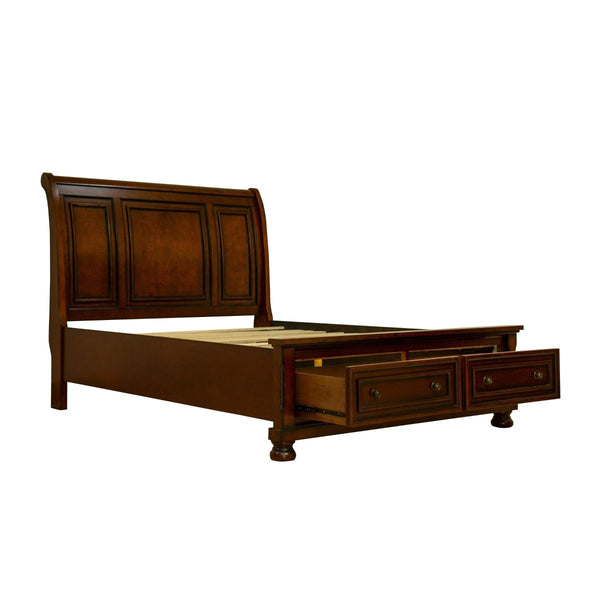 Begonia Eastern King Platform Bed with Footboard Storage
