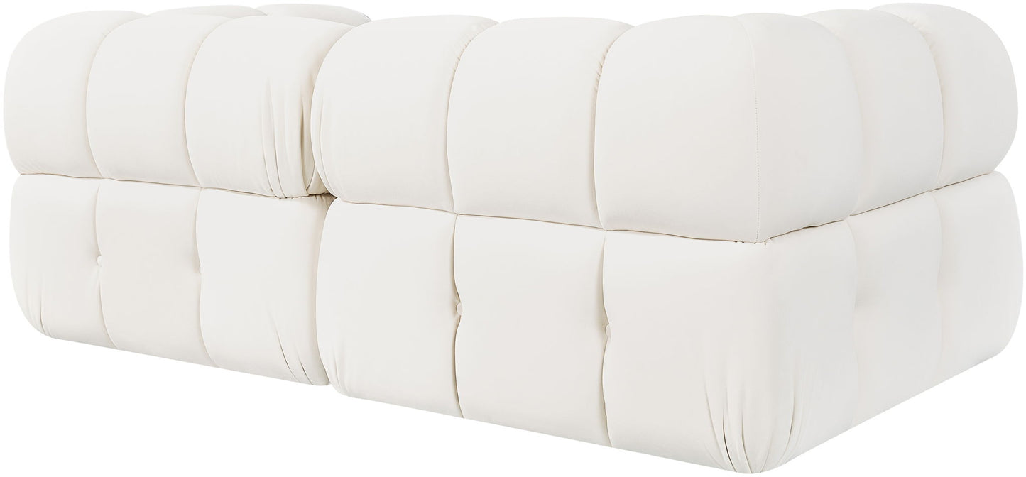 Orin - Velvet Performance Fabric Upholstered 2 Piece Modular Sofa (2 Corner Chairs)