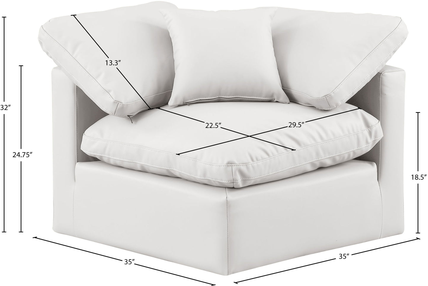 Indulge - Faux Leather Corner Chair