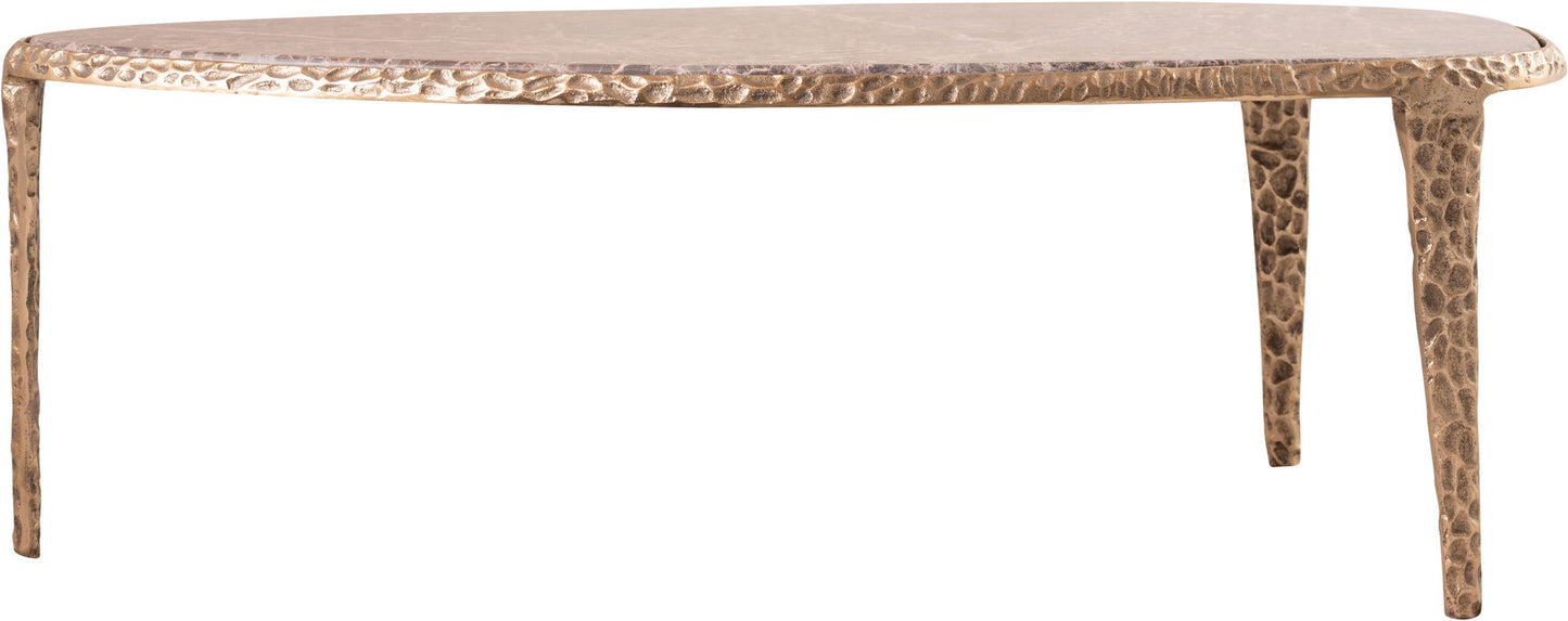 Gild - Aluminum Base And Genuine Marble Top Table