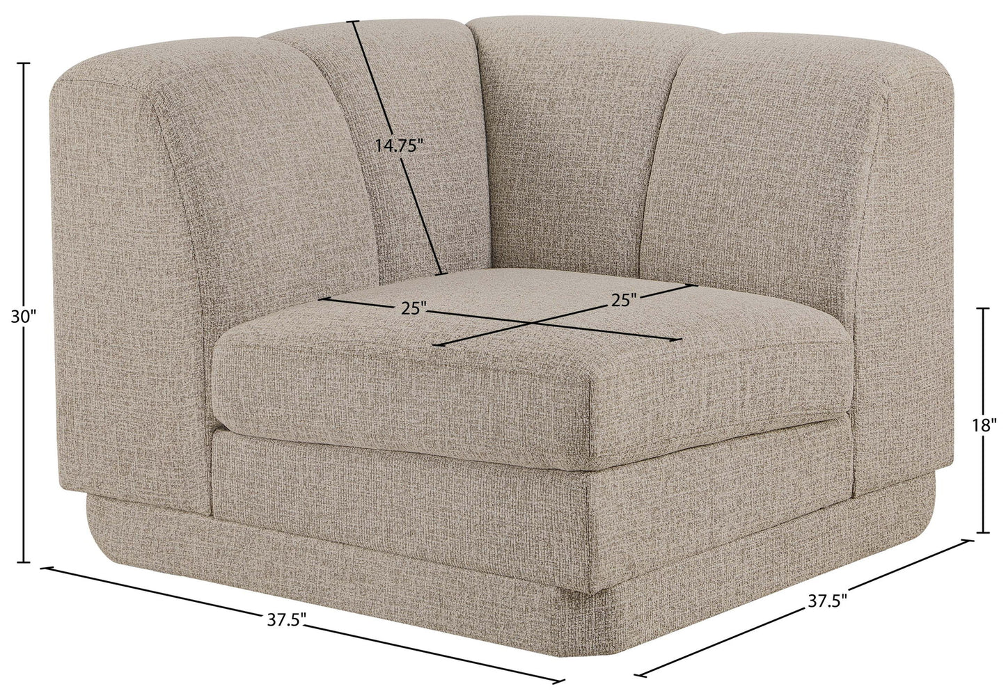 Modari - Fabric Upholstered Corner Chair