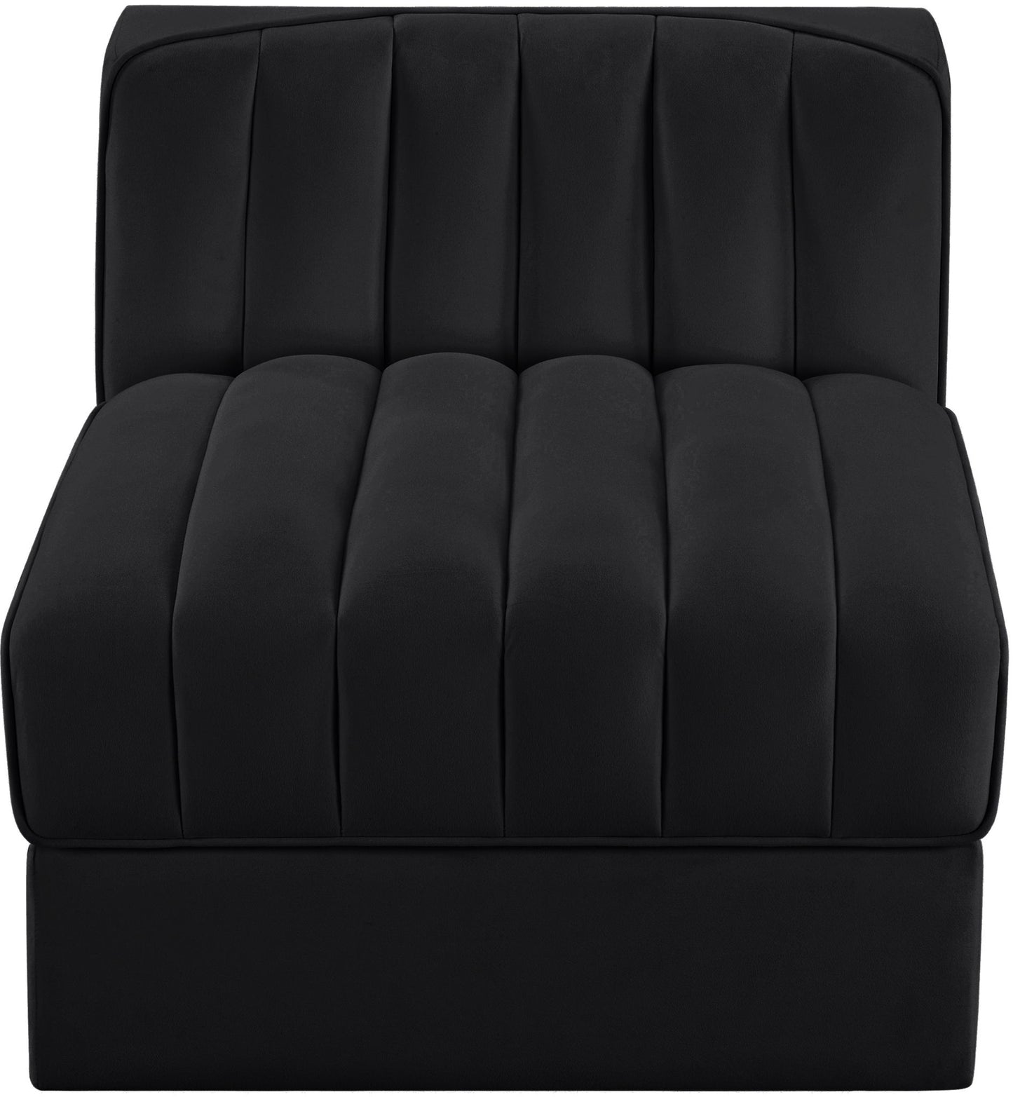 Rummi - Velvet Performance Fabric Upholstered Modular Armless Chair
