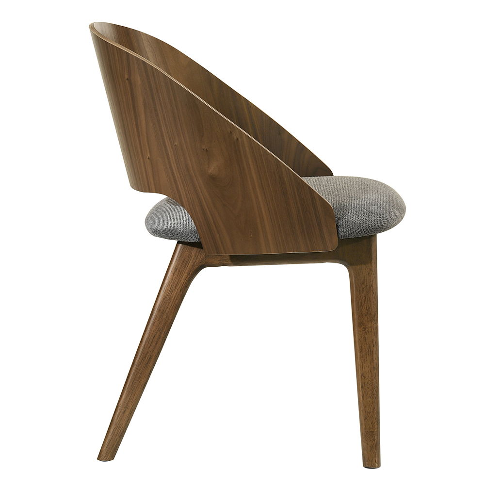 Delmon - Side Chair (Set of 2) - Dark Walnut / Gray